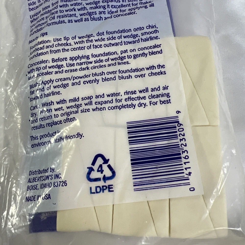 Vinatge Albertsons Make-Up Wedges Latex-Free 13 Left In‎ Pack Opened Read